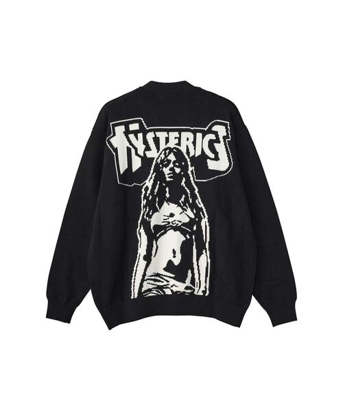 HYSTERIC GLAMOUR カーディガン BAD ASS MAMA編込 メンズ