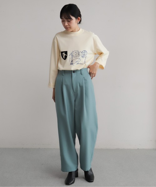 パンツ ポリエステルツイル　タックパンツ レディース | ブランド登録なし | 02