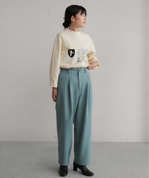 パンツ ポリエステルツイル　タックパンツ レディース | ブランド登録なし | 06