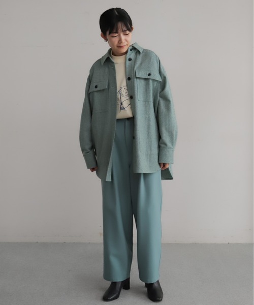 パンツ ポリエステルツイル　タックパンツ レディース | ブランド登録なし | 08