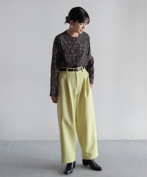 パンツ ポリエステルツイル　タックパンツ レディース | ブランド登録なし | 14