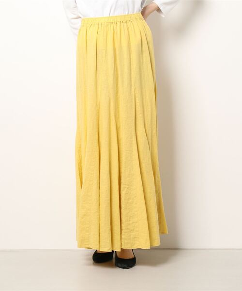 「FRAMeWORK」 フレアスカート 36 イエロー レディース_画像2