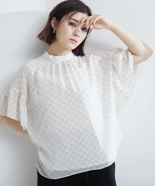 「TIARA」 半袖ブラウス FREE アイボリー レディース_画像3