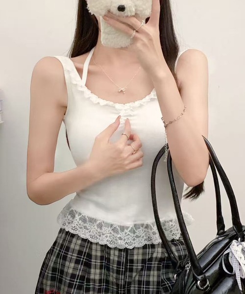 Lace Ladies（レースレディース） タンクトップ ノースリーブ ペプラム