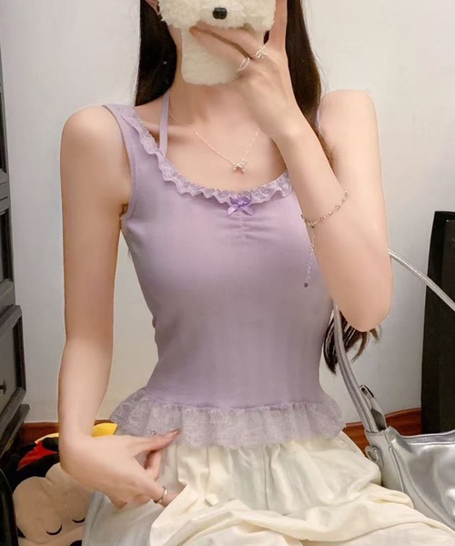 Lace Ladies（レースレディース） タンクトップ ノースリーブ ペプラム 
