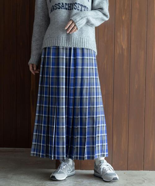 URBAN RESEARCH Sonny Label ロング スカート チェックプリーツ