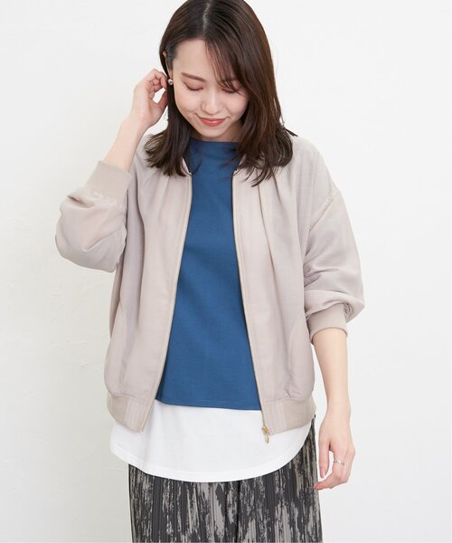 ikka（イッカ） ジップアップブルゾン M チャコールグレー レディース