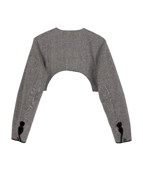 ジャケット ノーカラージャケット OVAL SCOOP BOLERO レディース | ELCHELE | 10
