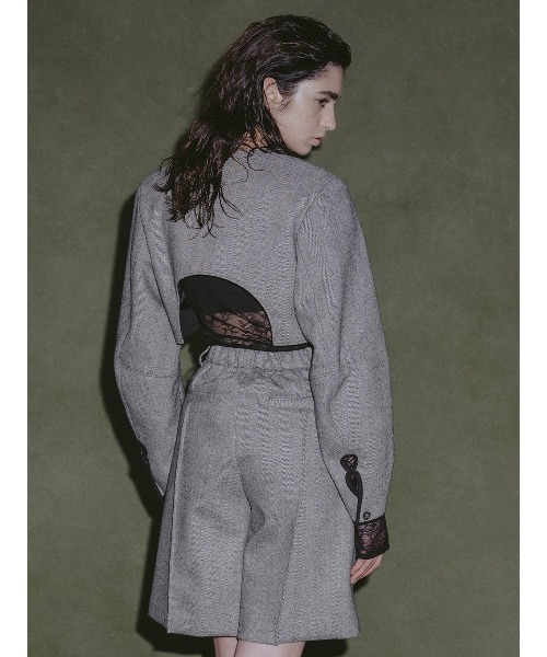 ジャケット ノーカラージャケット OVAL SCOOP BOLERO レディース | ELCHELE | 07