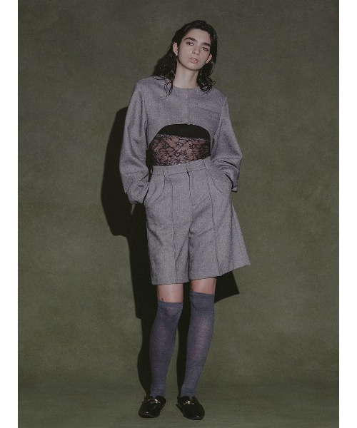 ジャケット ノーカラージャケット OVAL SCOOP BOLERO レディース | ELCHELE | 08