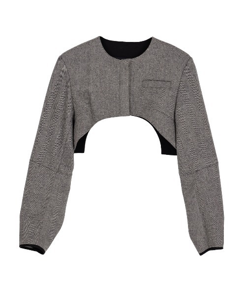 ジャケット ノーカラージャケット OVAL SCOOP BOLERO レディース | ELCHELE | 13