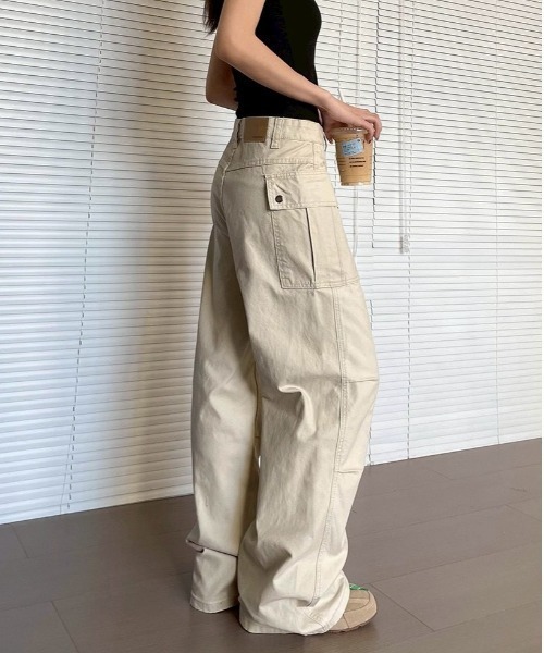 UP START カーゴパンツ 「LAMPOON」フレアカーゴパンツ レディース