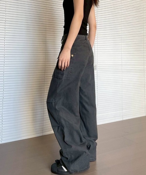 UP START カーゴパンツ 「LAMPOON」フレアカーゴパンツ レディース