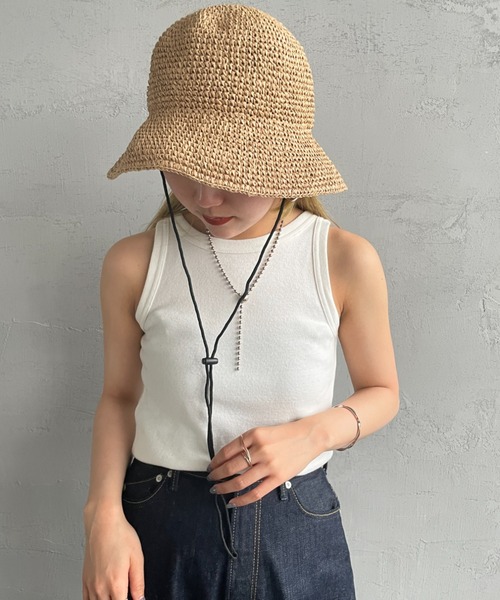 「halo commodity」 ストローハット F ブラウン レディース_画像3