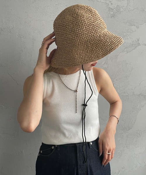 「halo commodity」 ストローハット F ブラウン レディース_画像4