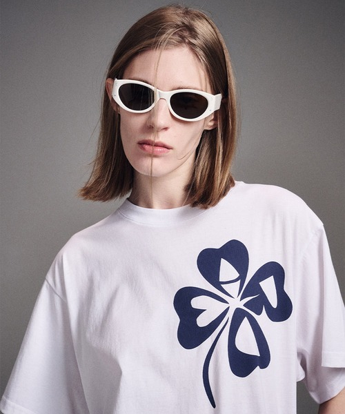 「Mardi Mercredi」 半袖Tシャツ FREE ホワイト×ネイビー レディース_画像4