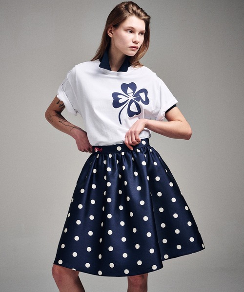 「Mardi Mercredi」 半袖Tシャツ FREE ホワイト×ネイビー レディース_画像7