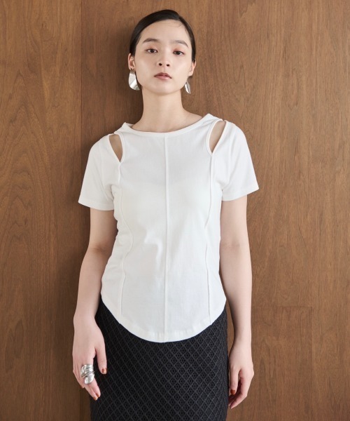 「AIC.」 半袖カットソー FREE チャコールグレー レディース_画像6