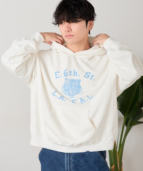 REMI RELIEF 「REMI RELIEF」 プルオーバーパーカー L サックスブルー