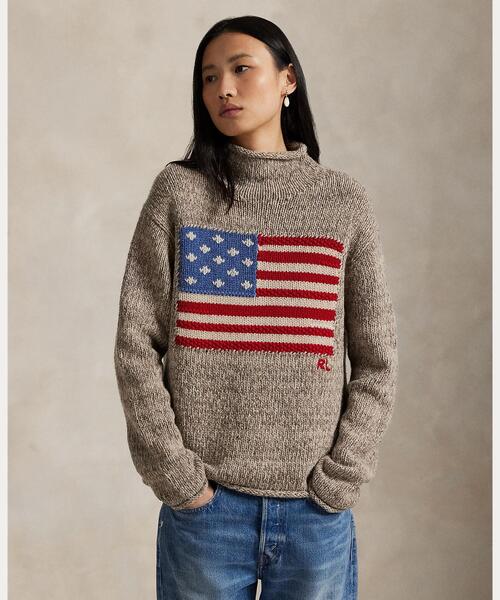 ★希少・早い者勝ち★ラルフローレン　星条旗フラッグ　タートルネックセーター　XS POLO RALPH LAUREN（ポロ・ラルフローレン） ニット セーター フラッグ
