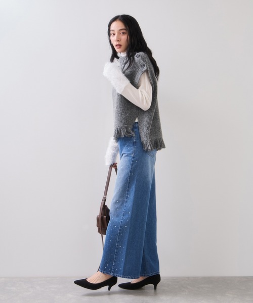 VIS（ビス） ジーンズ デニム デニムパンツ ビジューデニムパンツ