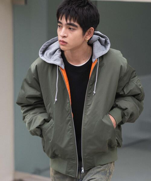 WEGO（ウィゴー） ma1 ma-1 WEGO/2WAYフードパファーMA-1 メンズ