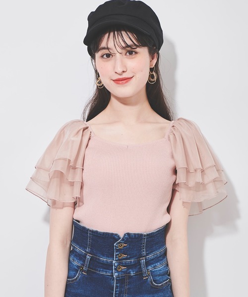 「31 Sons de mode」 半袖ニット 36 ピンク レディース_画像9