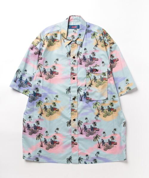 「ADANS」 半袖シャツ L ベージュ メンズの画像