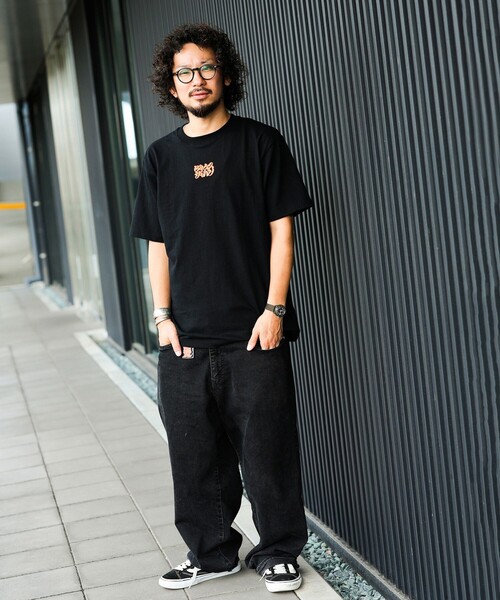 BEAMS JAPAN（ビームス ジャパン） tシャツ 半袖 大満足 髭文字Tシャツ