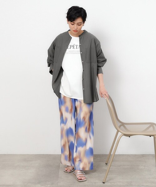 「OPAQUE.CLIP」 長袖ブラウス 38 ダークグレー レディース_画像5