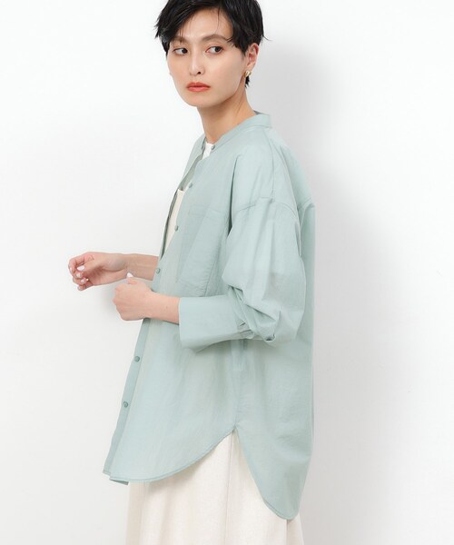 「OPAQUE.CLIP」 長袖ブラウス 38 ダークグレー レディース_画像7