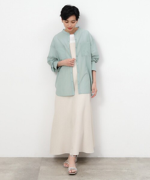 「OPAQUE.CLIP」 長袖ブラウス 38 ダークグレー レディース_画像8