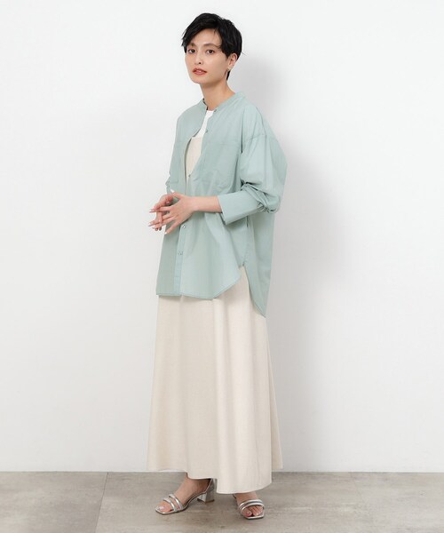 「OPAQUE.CLIP」 長袖ブラウス 38 ダークグレー レディース_画像9