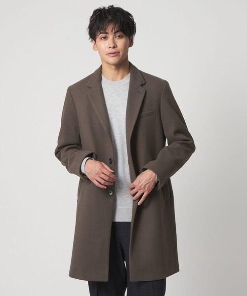 A DAY IN THE LIFE チェスターコート コート ニットメルトン シングル