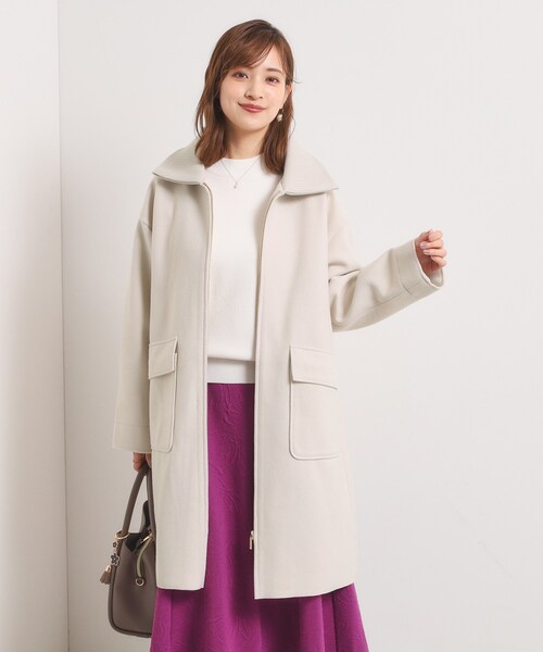 ITS'DEMO（イッツデモ） ステンカラーコート コート 裏リブ襟付き