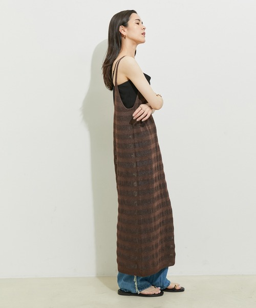 「LE CERCLE par rope'」 ニットワンピース FREE ダークブラウン レディース_画像7