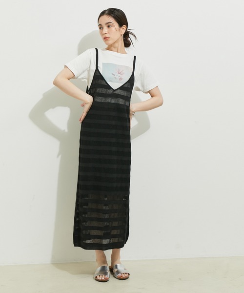 「LE CERCLE par rope'」 ニットワンピース FREE ダークブラウン レディース_画像9