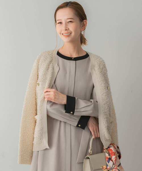 URBAN RESEARCH ROSSO WOMEN」 長袖ワンピース FREE ネイビー