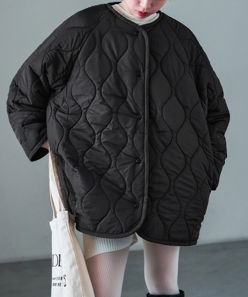 Fashion Letter（ファッションレター） ノーカラーコート コート ボア