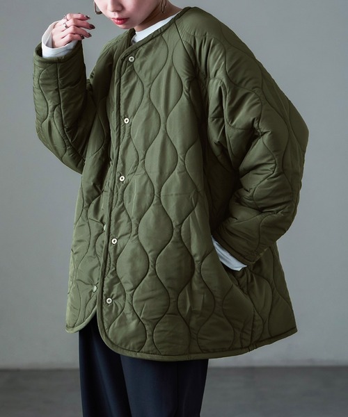 Fashion Letter（ファッションレター） ノーカラーコート コート ボア
