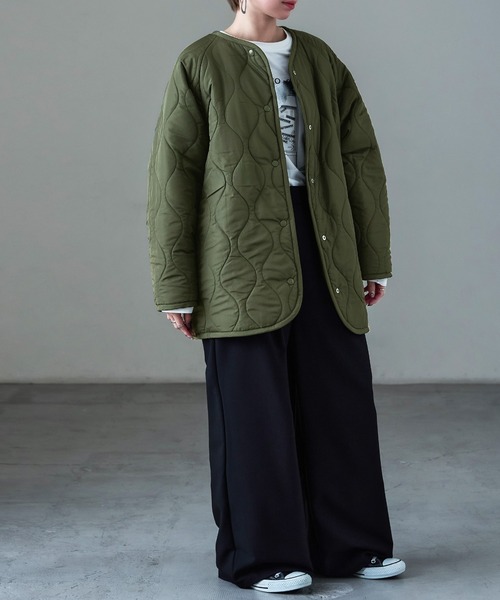 Fashion Letter（ファッションレター） ノーカラーコート コート ボア