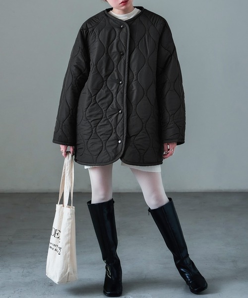Fashion Letter（ファッションレター） ノーカラーコート コート ボア