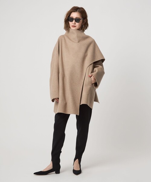 conteリバーストールコート ベージュ conte コート アウター 「conte」リバー ストールコート レディース