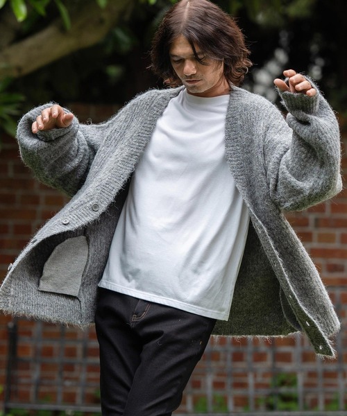 CAMBIO（カンビオ） ニットカーディガン L ブラック メンズ : ZOZOTOWN