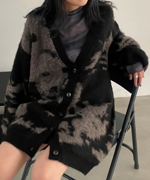 「JEANASIS」 ニットカーディガン FREE ベージュ レディース_画像5