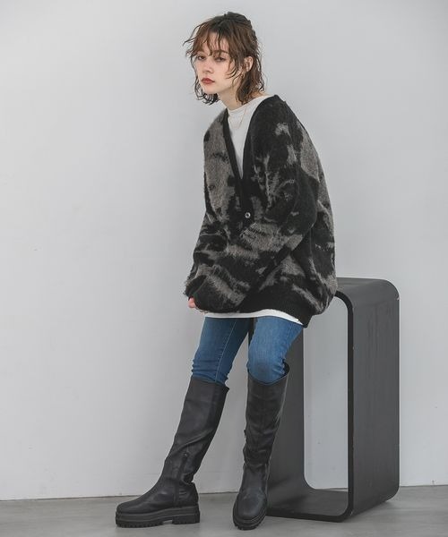 「JEANASIS」 ニットカーディガン FREE ベージュ レディース_画像7