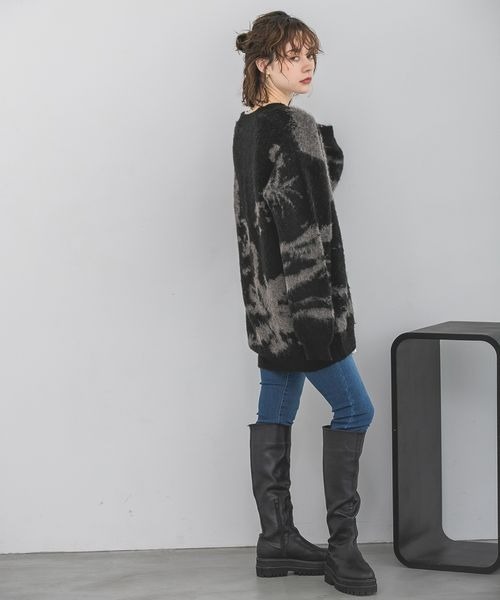 「JEANASIS」 ニットカーディガン FREE ベージュ レディース_画像9