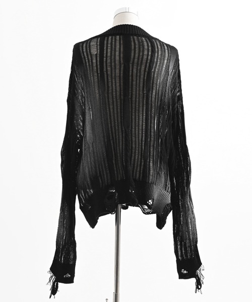 『REFLEM/レフレム』顔料加工ダメージニットPO REFLEM（レフレム） ニット セーター 「REFLEM/レフレム」顔料加工