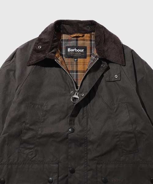 ジャケット・アウター barbour BARBOUR (バブアー) 襟切替 フルジップ ワックスジャケット SPEY WAX