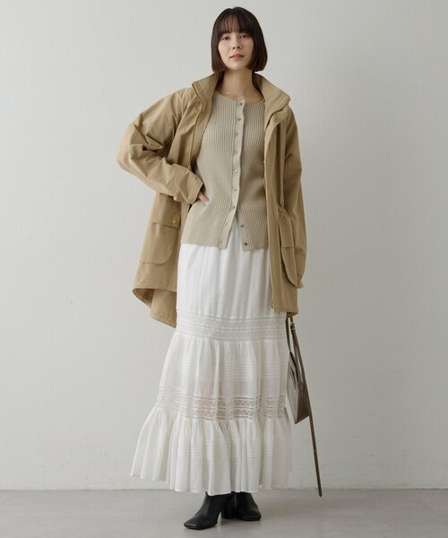 Whim Gazette（ウィム ガゼット） カーディガン RAW SILK リブ